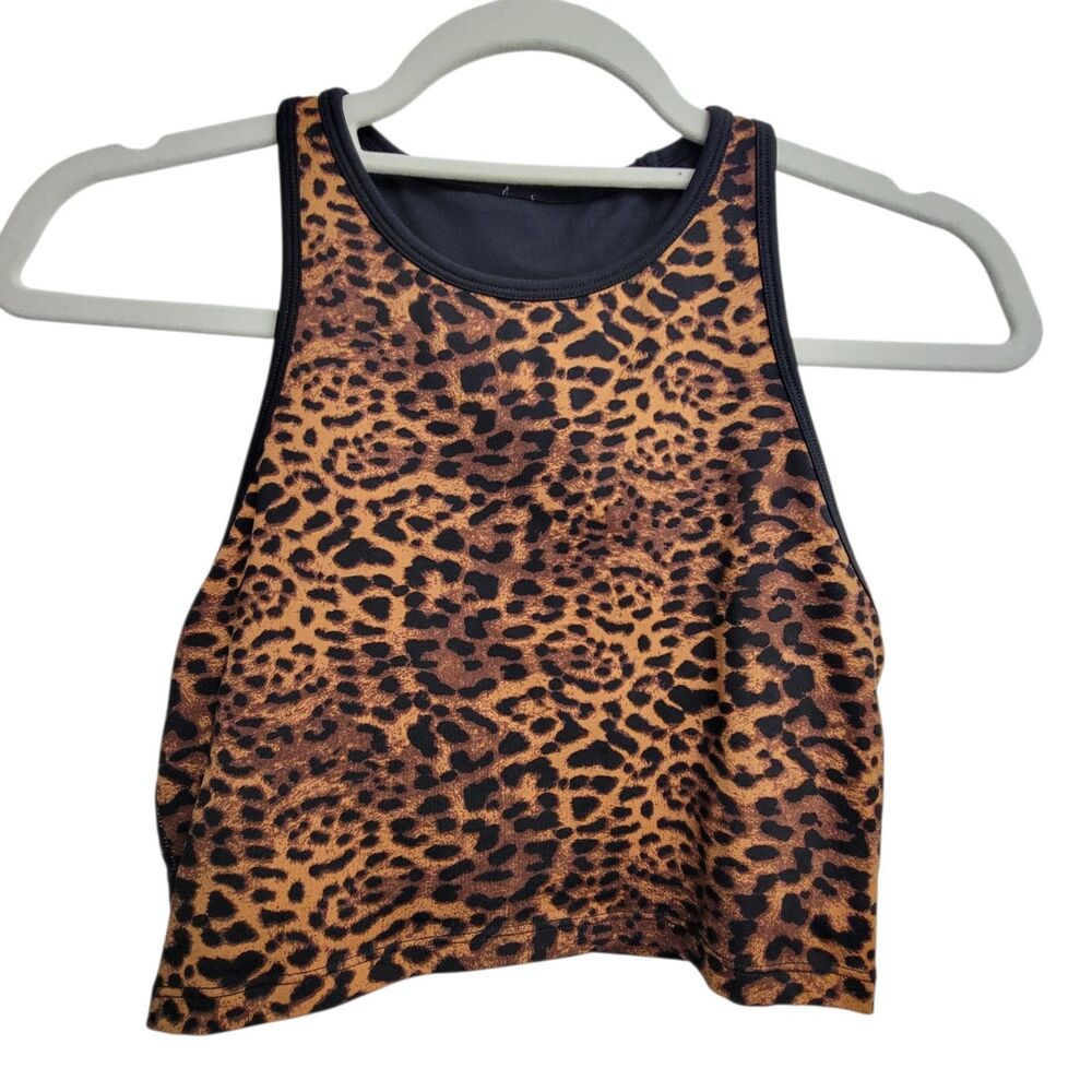 Betsey Johnson Leopard Print Sports Bra With Self Bra No Tags